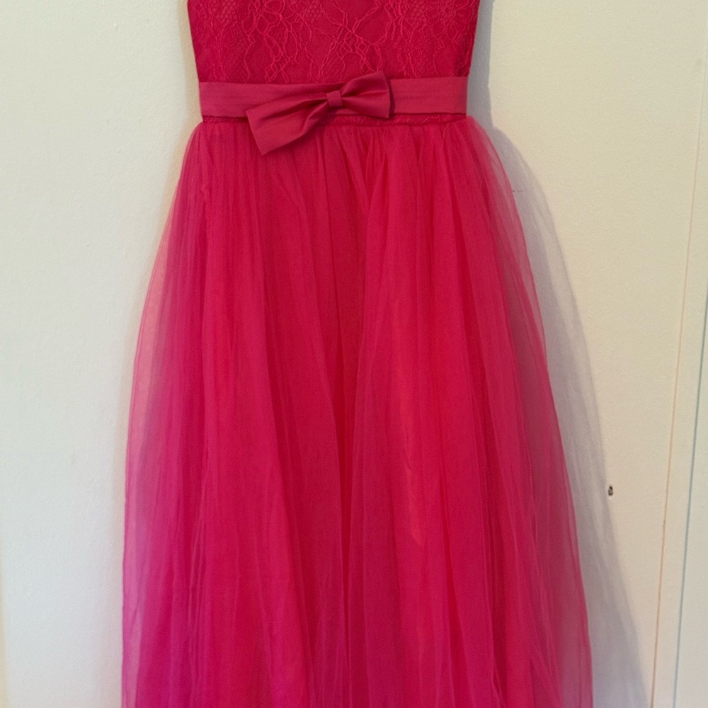 Elegant Pink Lace Kids Dress